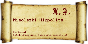 Misolszki Hippolita névjegykártya